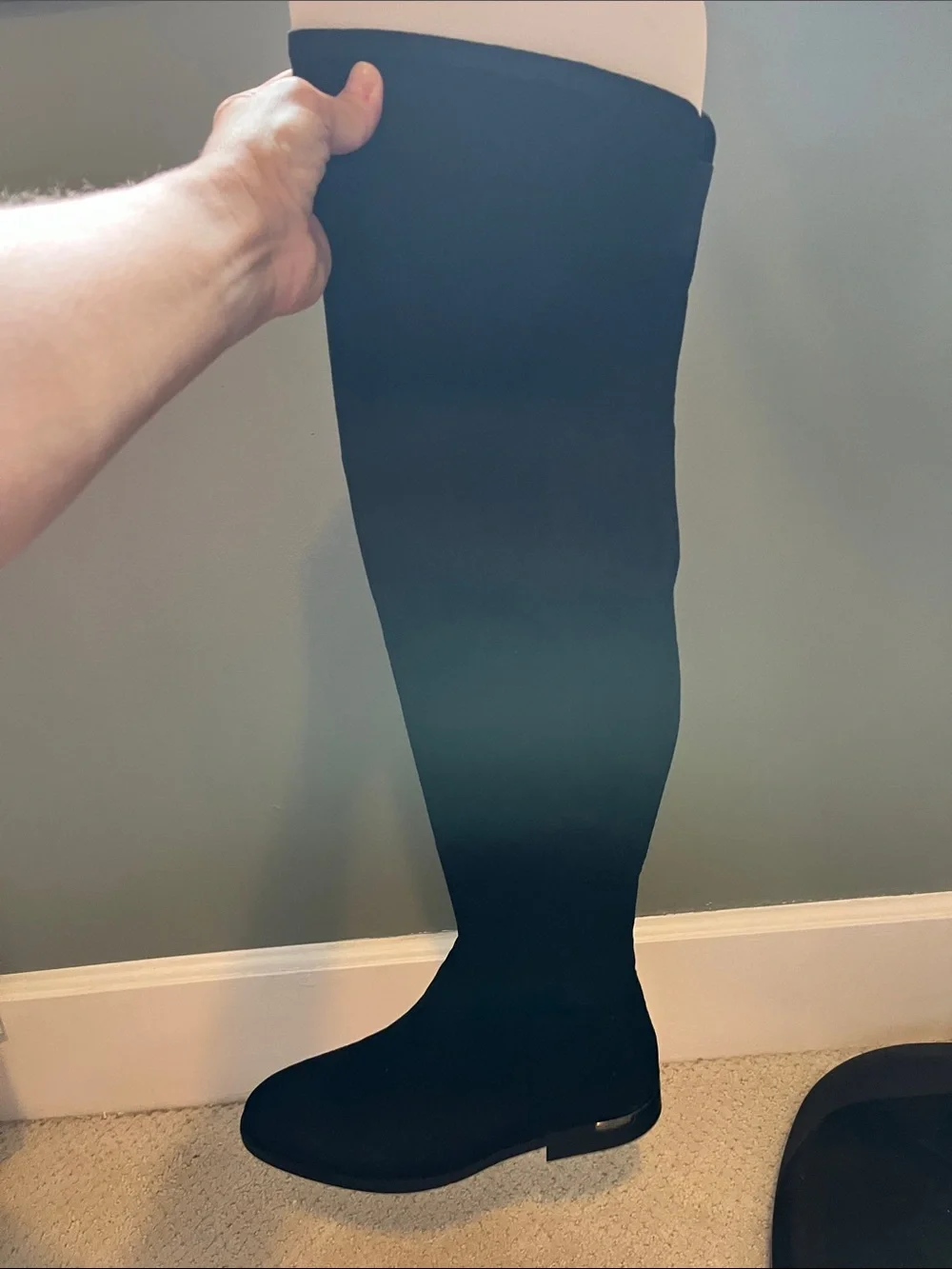 Marc Fisher Over-the-Knee Black Suede Boots